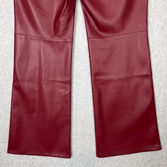 We The Free Uptown High Rise Vegan Leather Flare Pant in Mulberries Size 10 - Picture 9 of 15
